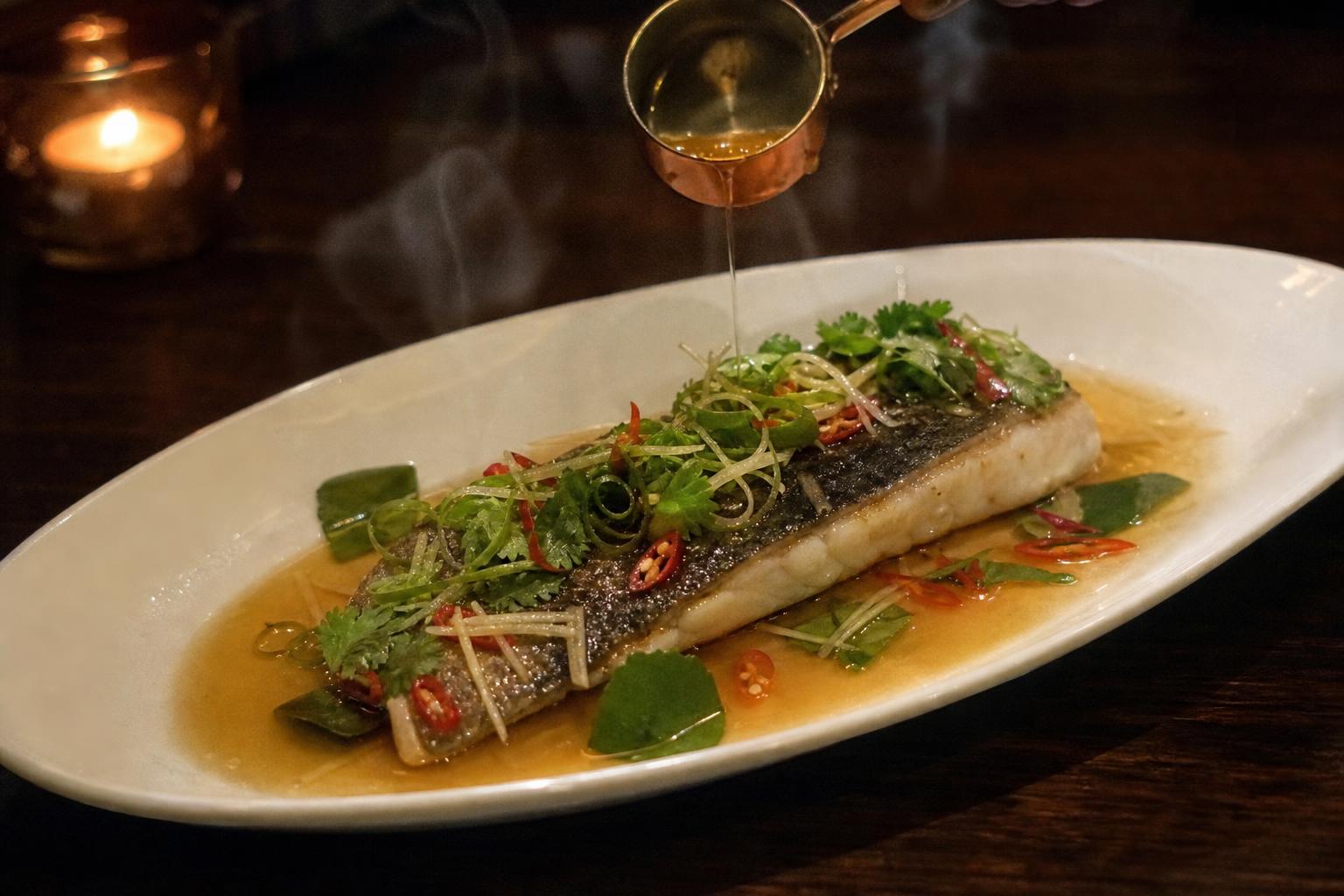 Thai Steamed Sea Bass